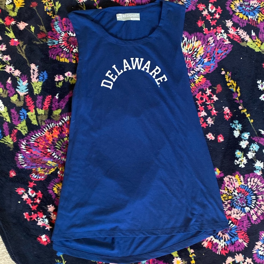 REDSHIRT University of Delaware Cut Out Back Tank Top